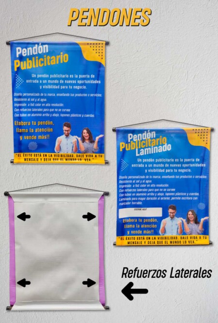 Refuerzos laterales pendones